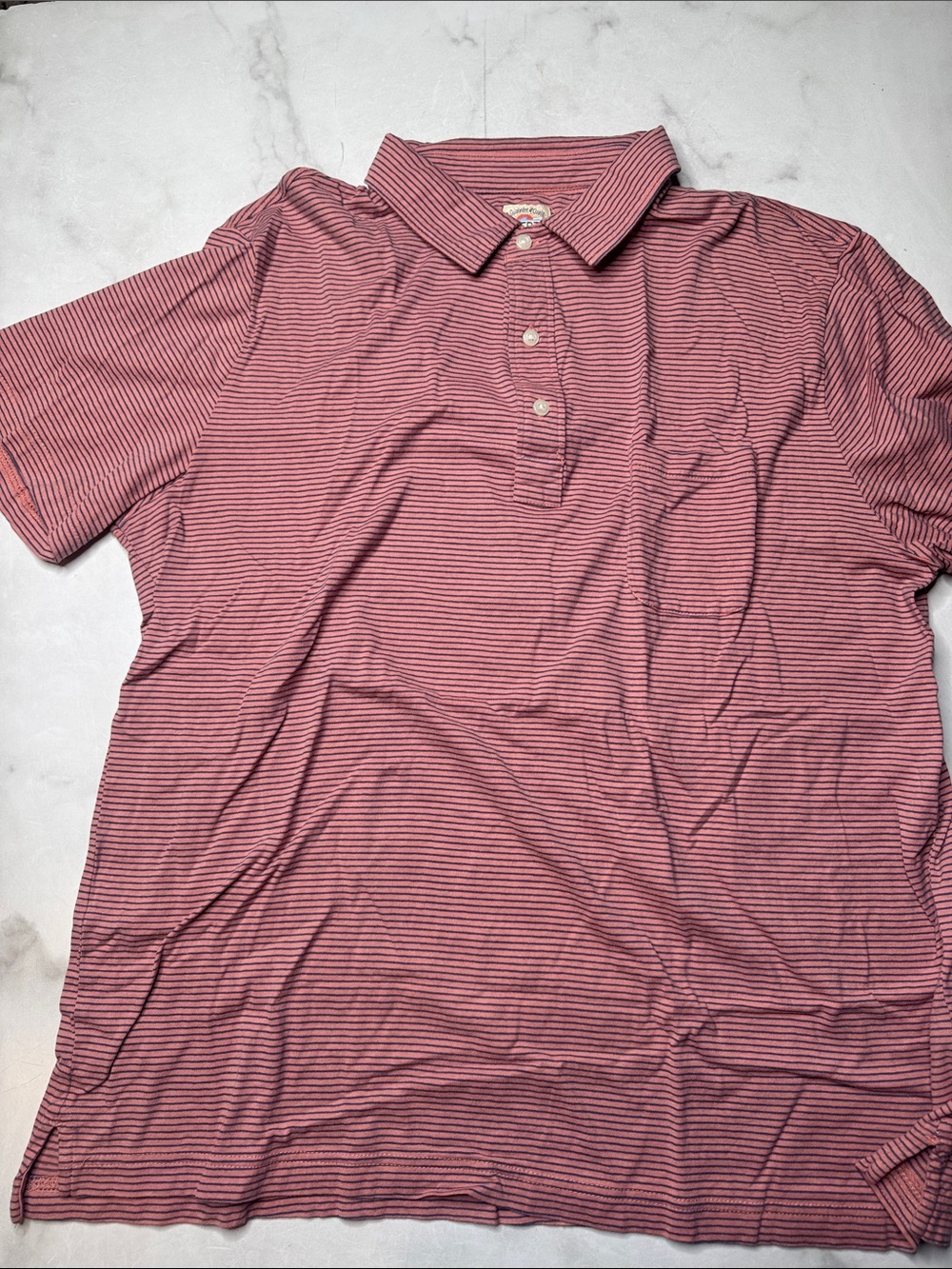 Faherty Striped Cotton Polo